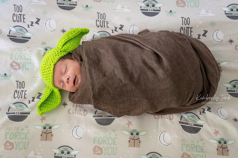In-home newborn photography Space Coast Florida baby boy in Star Wars themed nursery