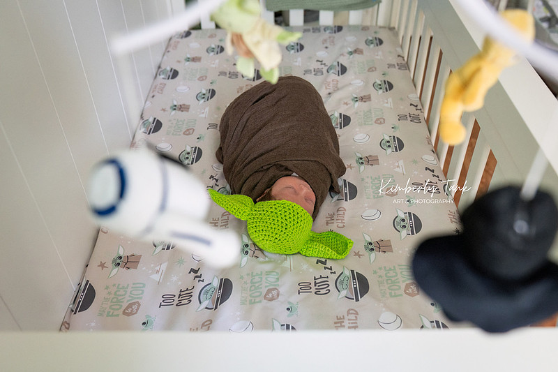 In-home newborn photography Space Coast Florida baby boy in Star Wars themed nursery