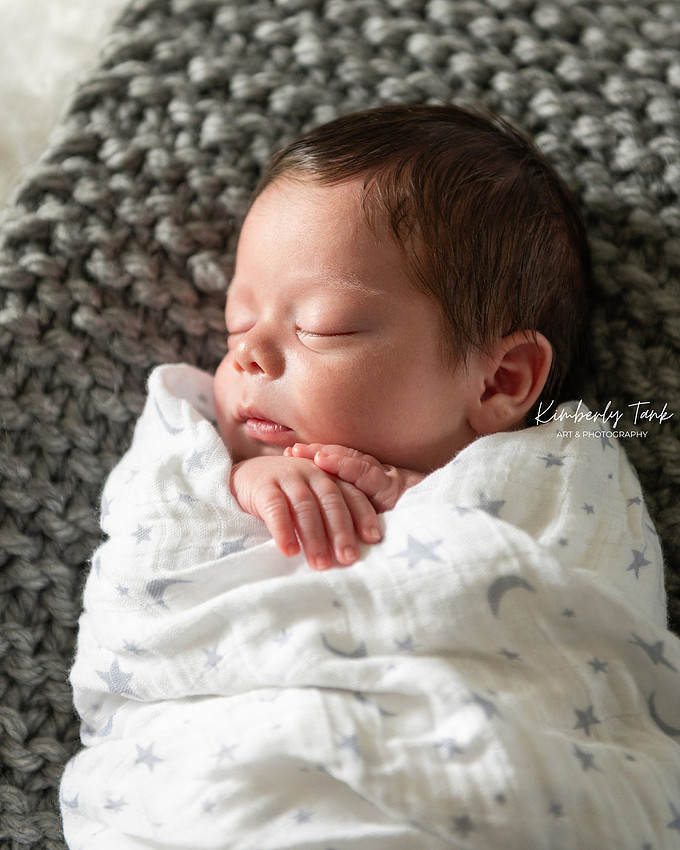 In-home newborn photography Space Coast Florida baby boy in Star Wars themed nursery
