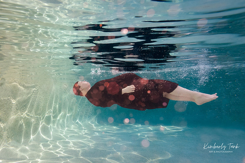 underwater high school senior boy
