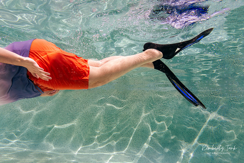 underwater high school senior boy