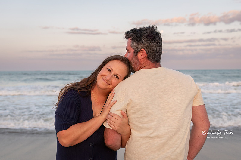 fun family photos on Cocoa Beach at sunset