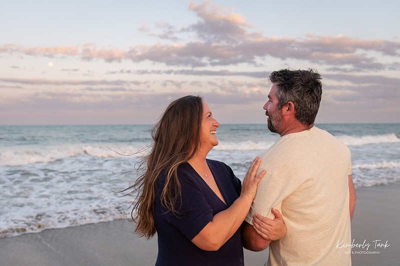fun family photos on Cocoa Beach at sunset